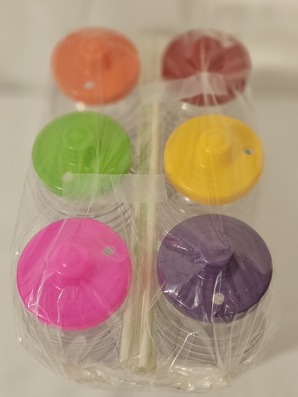 Colorful plastic party cups shaped like traditional Vitrolero #157